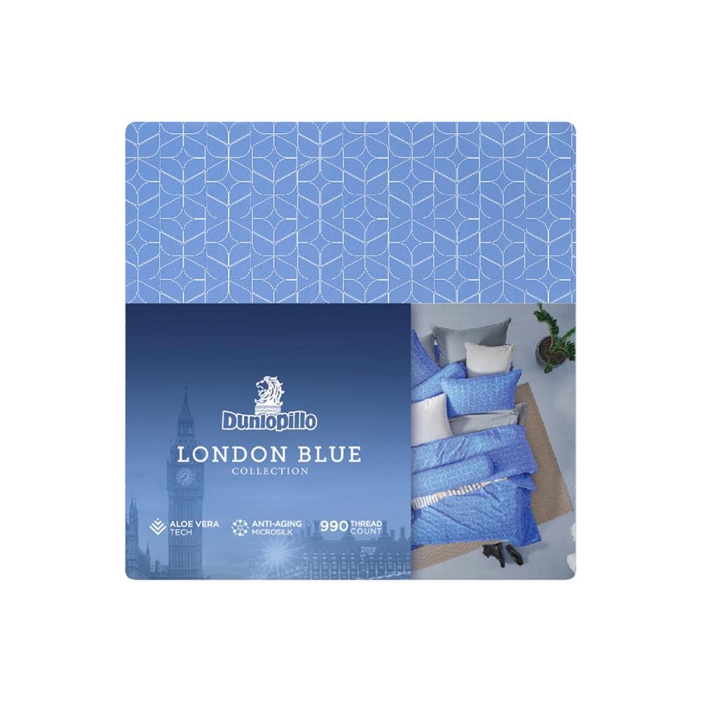 ชุดผ้าปูที่นอน 3.5 ฟุต 3 ชิ้น DUNLOPILLO LONDON BLUE DL-LB-02