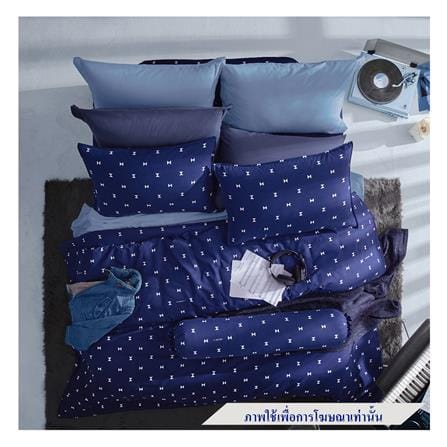 ชุดผ้าปูที่นอน 6 ฟุต 6 ชิ้น DUNLOPILLO LONDON BLUE DL-LB-05_0