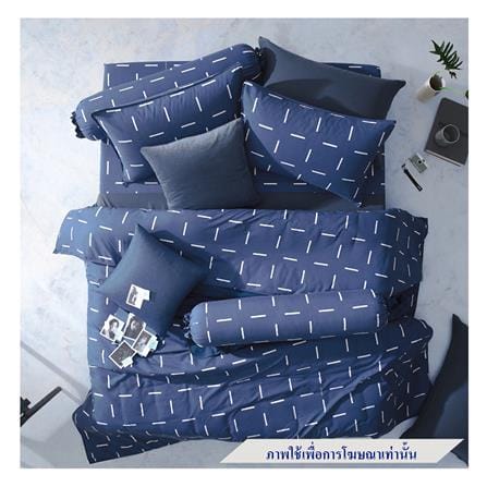 ชุดผ้าปูที่นอน 6 ฟุต 5 ชิ้น DUNLOPILLO LONDON BLUE DL-LB-04