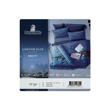 ชุดผ้าปูที่นอน 3.5 ฟุต 3 ชิ้น DUNLOPILLO LONDON BLUE DL-LB-03_5