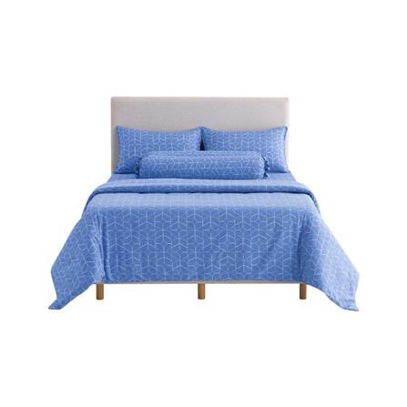 ชุดผ้าปูที่นอน 5 ฟุต 6 ชิ้น DUNLOPILLO LONDON BLUE DL-LB-02_1