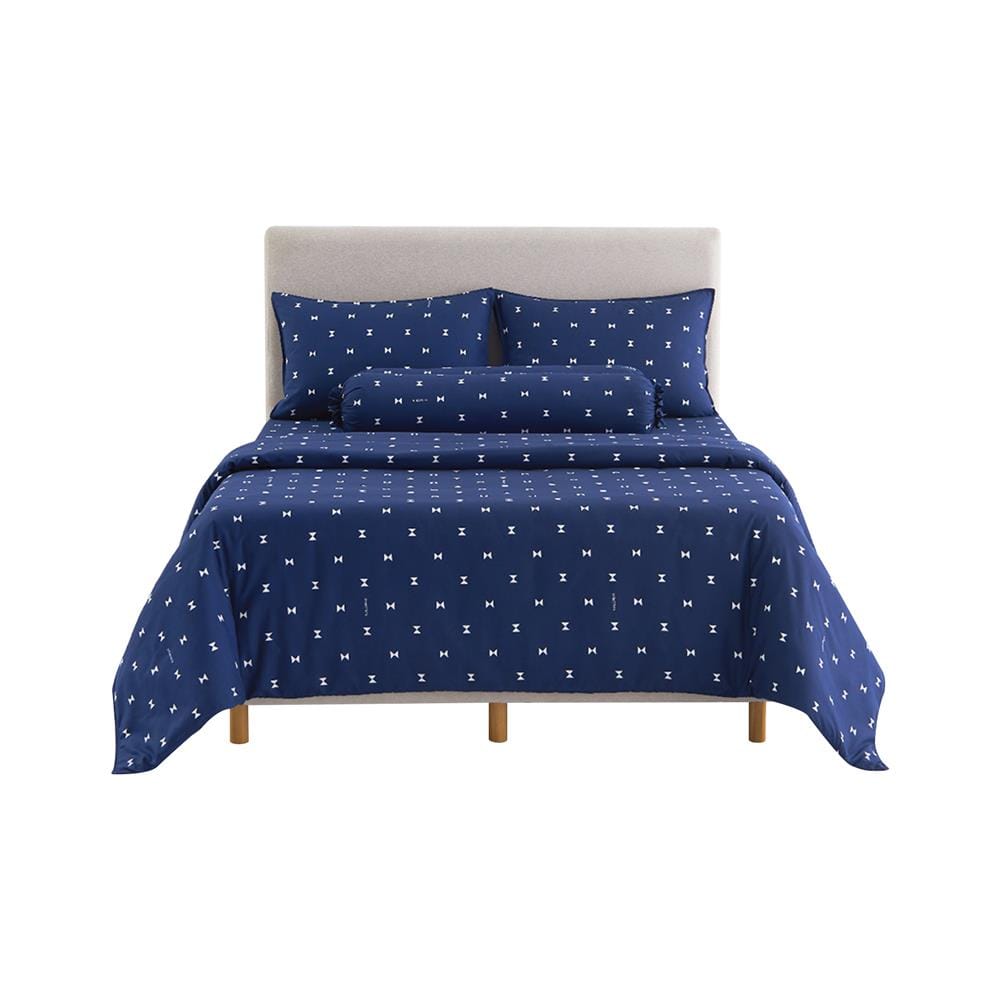 ชุดผ้าปูที่นอน 5 ฟุต 6 ชิ้น DUNLOPILLO LONDON BLUE DL-LB-05