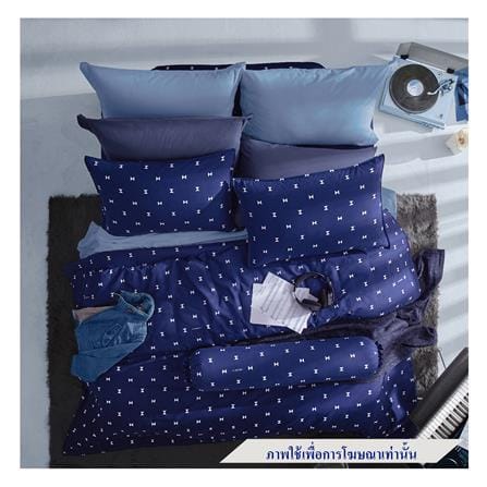 ชุดผ้าปูที่นอน 5 ฟุต 6 ชิ้น DUNLOPILLO LONDON BLUE DL-LB-05_0