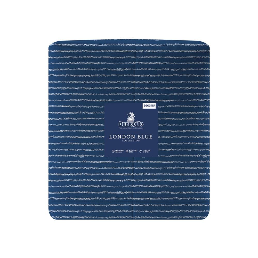 ชุดผ้าปูที่นอน 6 ฟุต 6 ชิ้น DUNLOPILLO LONDON BLUE DL-LB-03