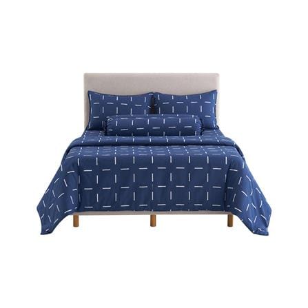 ชุดผ้าปูที่นอน 5 ฟุต 6 ชิ้น DUNLOPILLO LONDON BLUE DL-LB-04_1