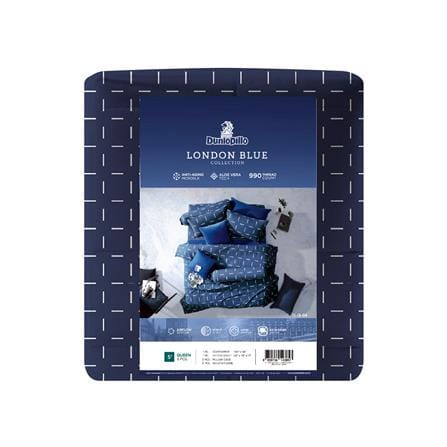 ชุดผ้าปูที่นอน 5 ฟุต 6 ชิ้น DUNLOPILLO LONDON BLUE DL-LB-04_6