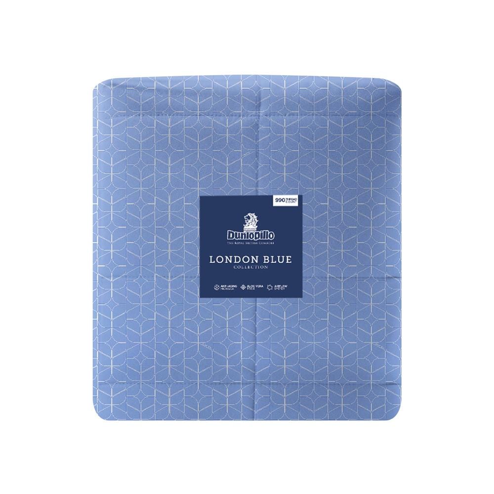 ชุดผ้าปูที่นอน 6 ฟุต 6 ชิ้น DUNLOPILLO LONDON BLUE DL-LB-02