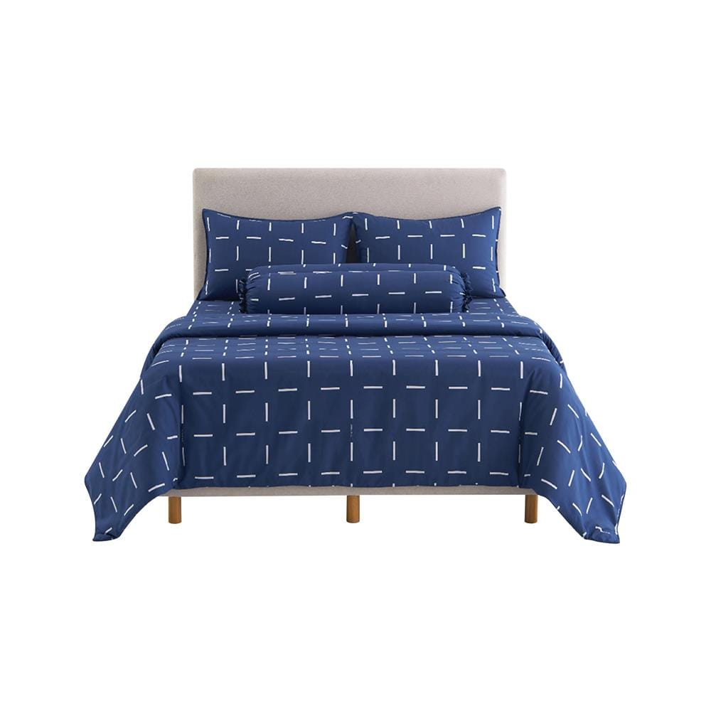 ชุดผ้าปูที่นอน 6 ฟุต 6 ชิ้น DUNLOPILLO LONDON BLUE DL-LB-04