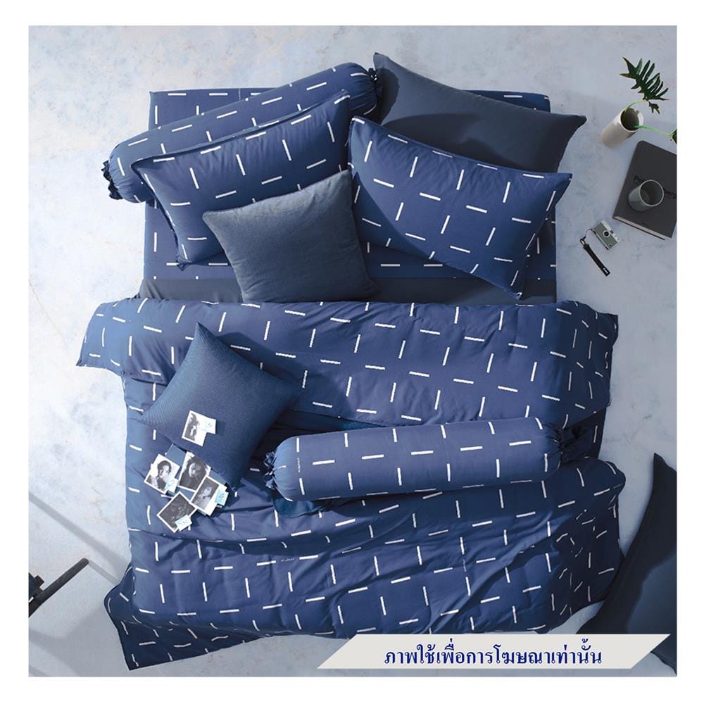 ชุดผ้าปูที่นอน 6 ฟุต 6 ชิ้น DUNLOPILLO LONDON BLUE DL-LB-04