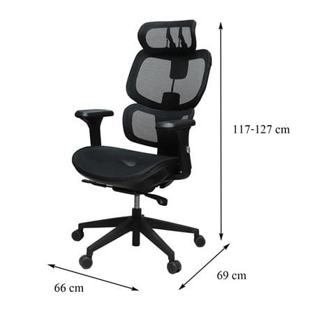เก้าอี้สำนักงาน FURDINI ULTRA W-228C สีดำ_8