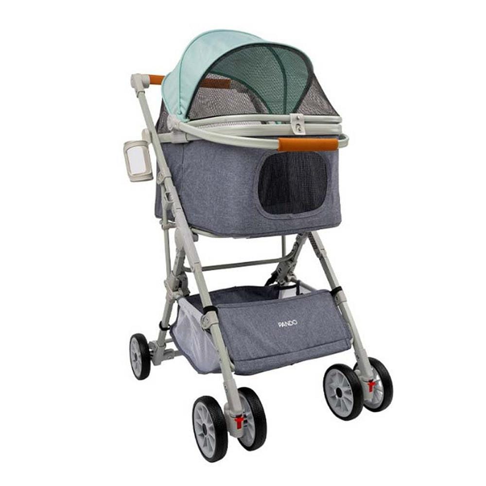 รถเข็นสัตว์เลี้ยง PANDO PET TROLLEY สีเขียว