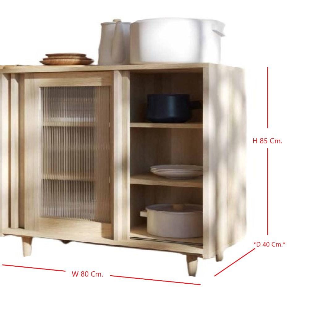 ตู้เตี้ย SB FURNITURE RIKU 19215940 80 ซม. สีแคนยอนโอ๊ค