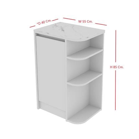 ตู้เตี้ยเข้ามุมขวา SB FURNITURE PURIN 19220507 55 ซม. สีขาว_6