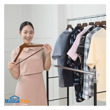 ไม้แขวนเสื้อ PLIM แพ็ก 8 ชิ้น สีไม้โอ๊ค_5