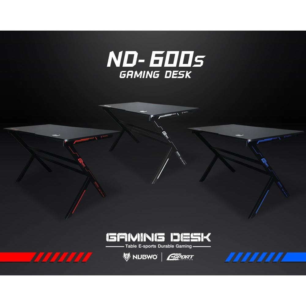 โต๊ะเกมมิ่ง NUBWO ND-600S สีดำ/แดง