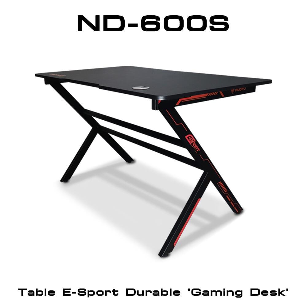 โต๊ะเกมมิ่ง NUBWO ND-600S สีดำ/แดง