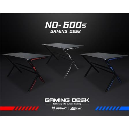 โต๊ะเกมมิ่ง NUBWO ND-600S สีดำ/แดง_2