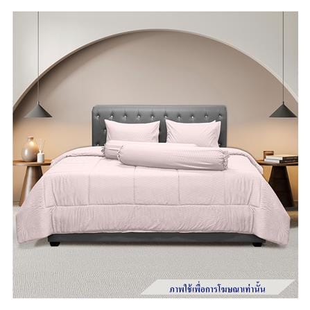 ชุดผ้าปูที่นอน 6 ฟุต 5 ชิ้น PICASSO CLASSIC STYLE LAGOS PINK_0