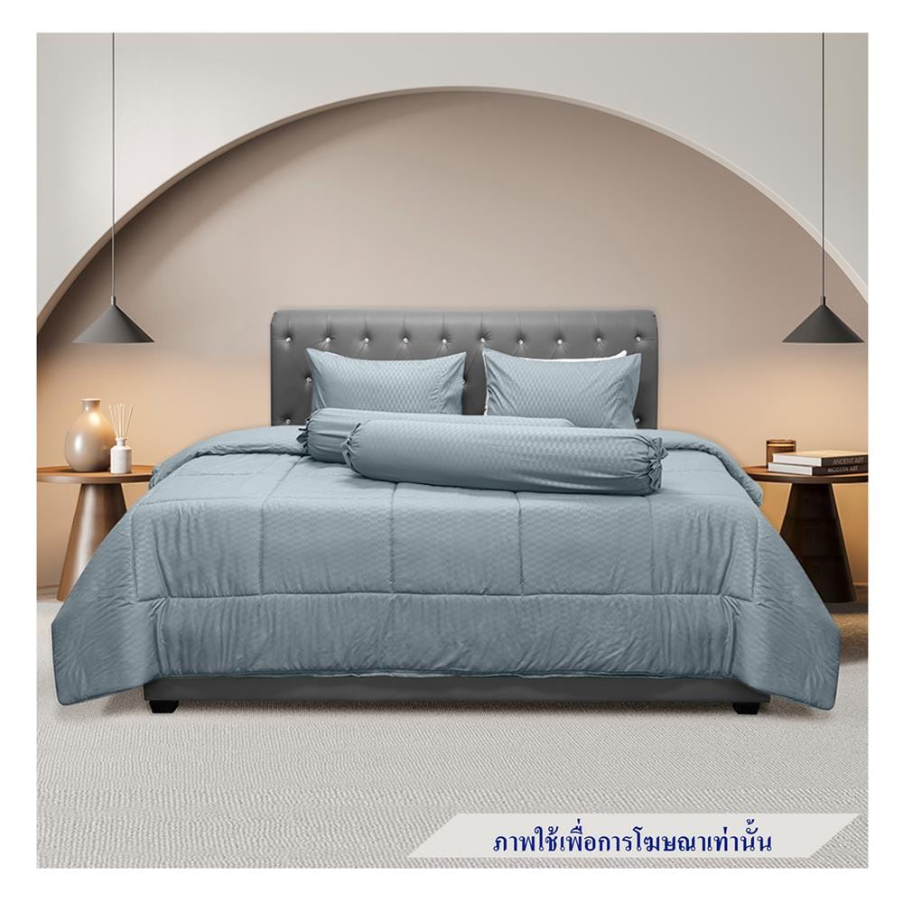 ชุดผ้าปูที่นอน 6 ฟุต 5 ชิ้น PICASSO CLASSIC STYLE LAGOS DARKGREY