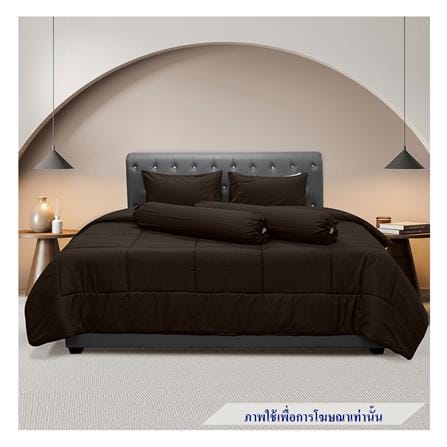 ชุดผ้าปูที่นอน 6 ฟุต 5 ชิ้น PICASSO CLASSIC STYLE FIRA DARKBROWN_0