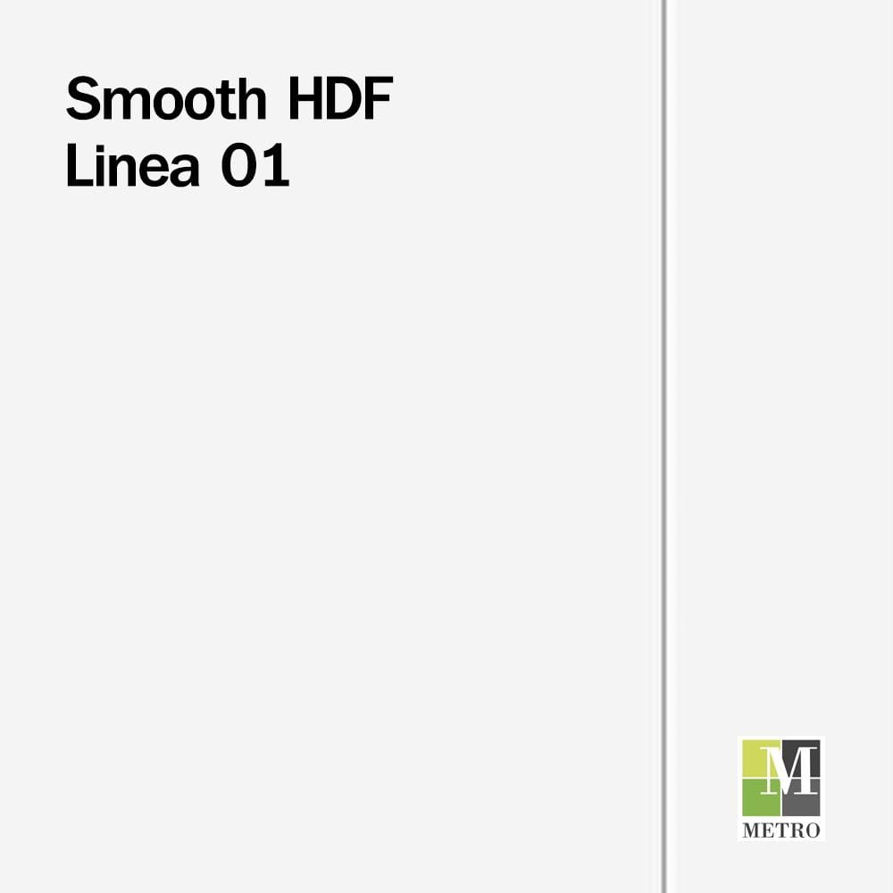 ประตูภายใน HDF METRO LINEA 01 80X200 ซม. สีรองพื้น ไม่เจาะลูกบิด