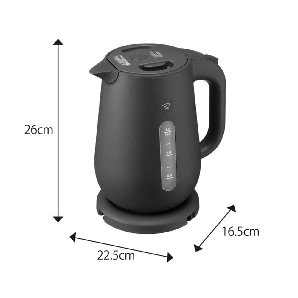 กาต้มน้ำไฟฟ้า ZOJIRUSHI CK-VAQ15T-BM 1.5 ลิตร สีดำ