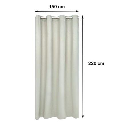 ผ้าม่าน EYELET HOME LIVING STYLE GLAM UV 150X220 ซม. สีครีม_7