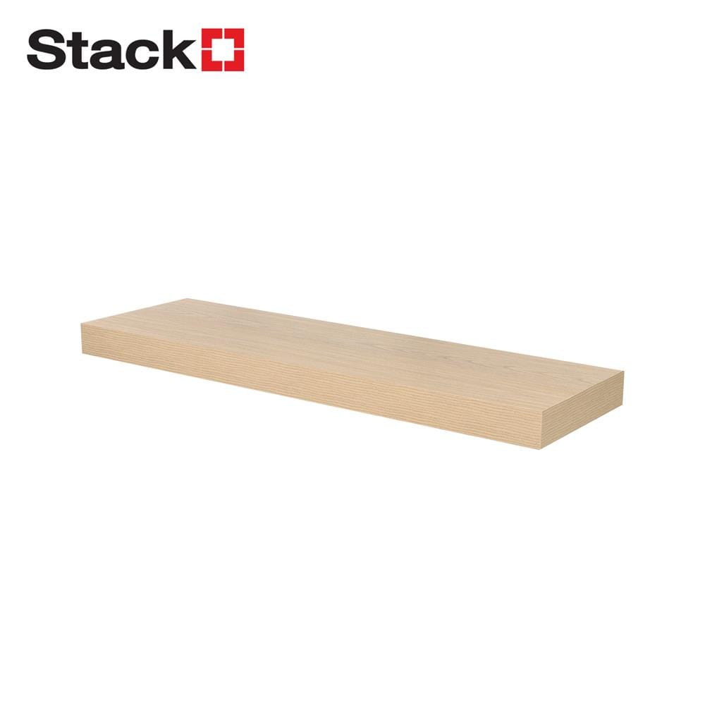 แผ่นชั้นไม้ซ่อนขา STACKO 80x24x5 ซม. สีไวท์โอ๊ค_0