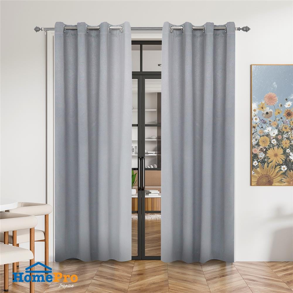ผ้าม่าน EYELET HOME LIVING STYLE GLAM UV 150X220 ซม. สีเทา