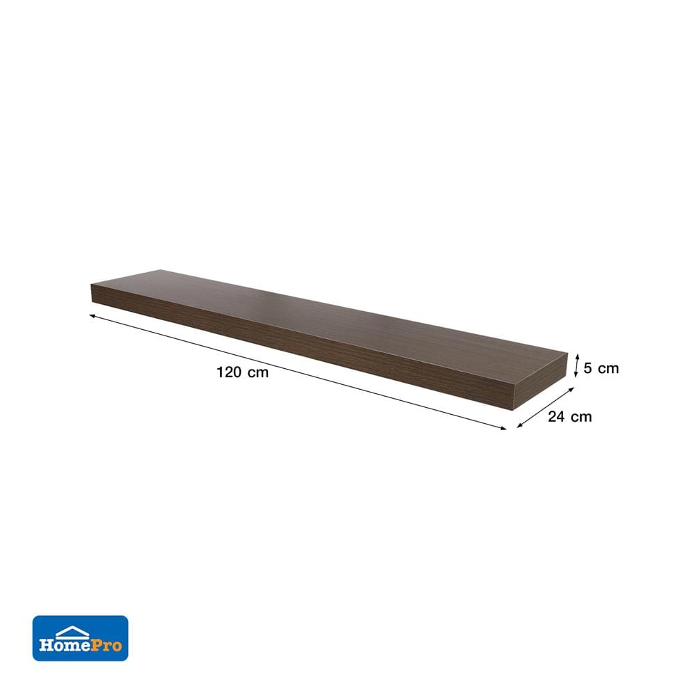 แผ่นชั้นไม้ซ่อนขา STACKO 120x24x5 ซม. สีวินเทจ ทีค