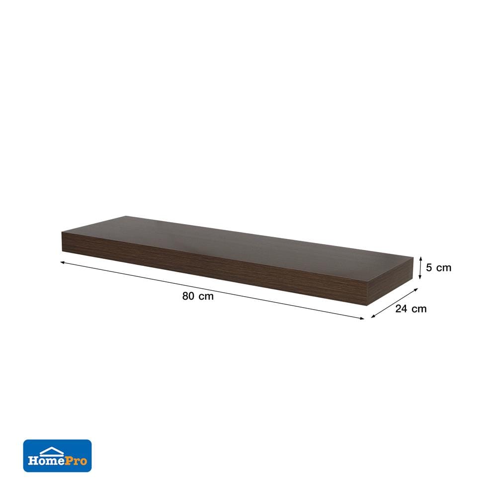 แผ่นชั้นไม้ซ่อนขา STACKO 80x24x5 ซม. สีวินเทจ ทีค