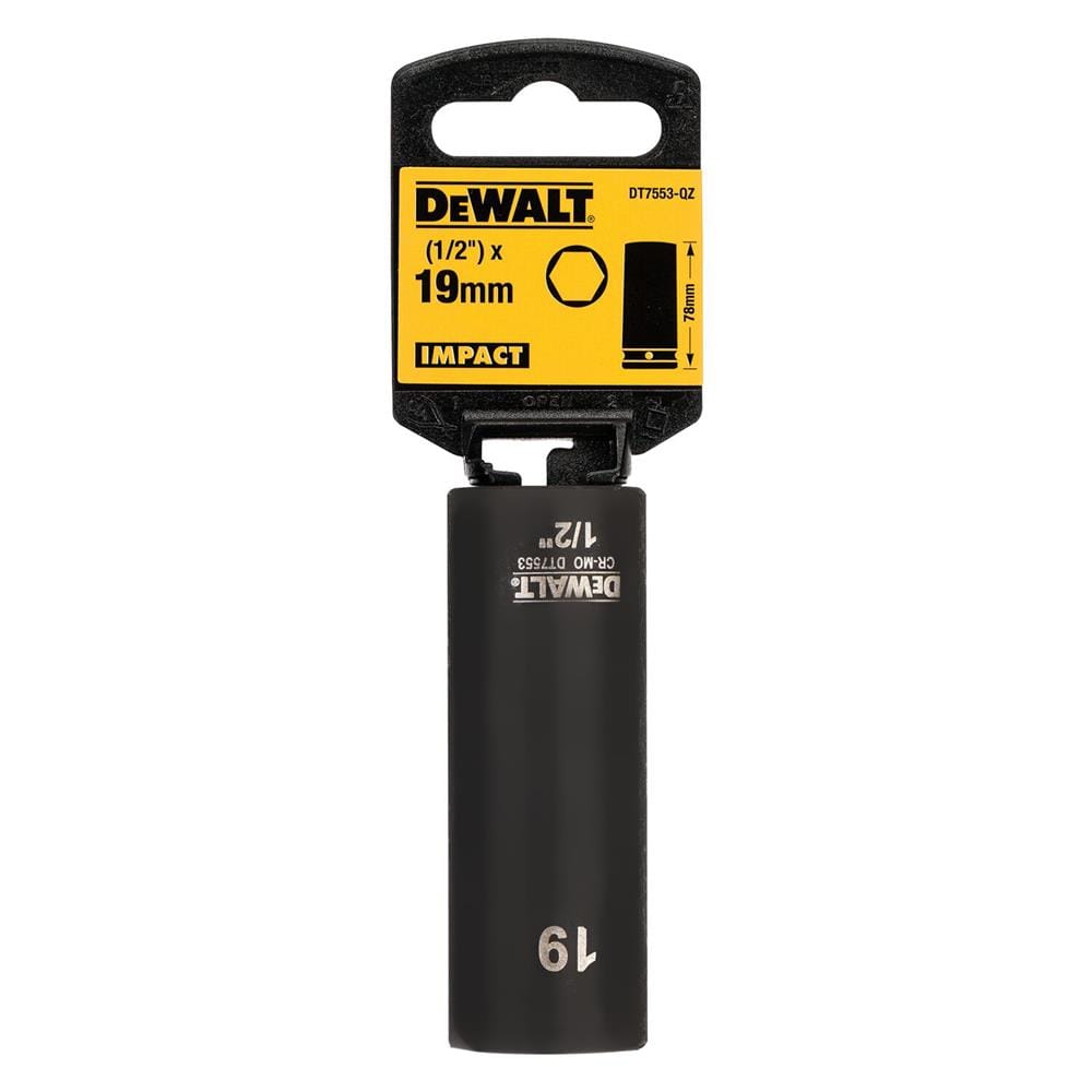ลูกบ็อกซ์ยาว DEWALT DT7553-QZ 1/2 นิ้ว 19 มม.
