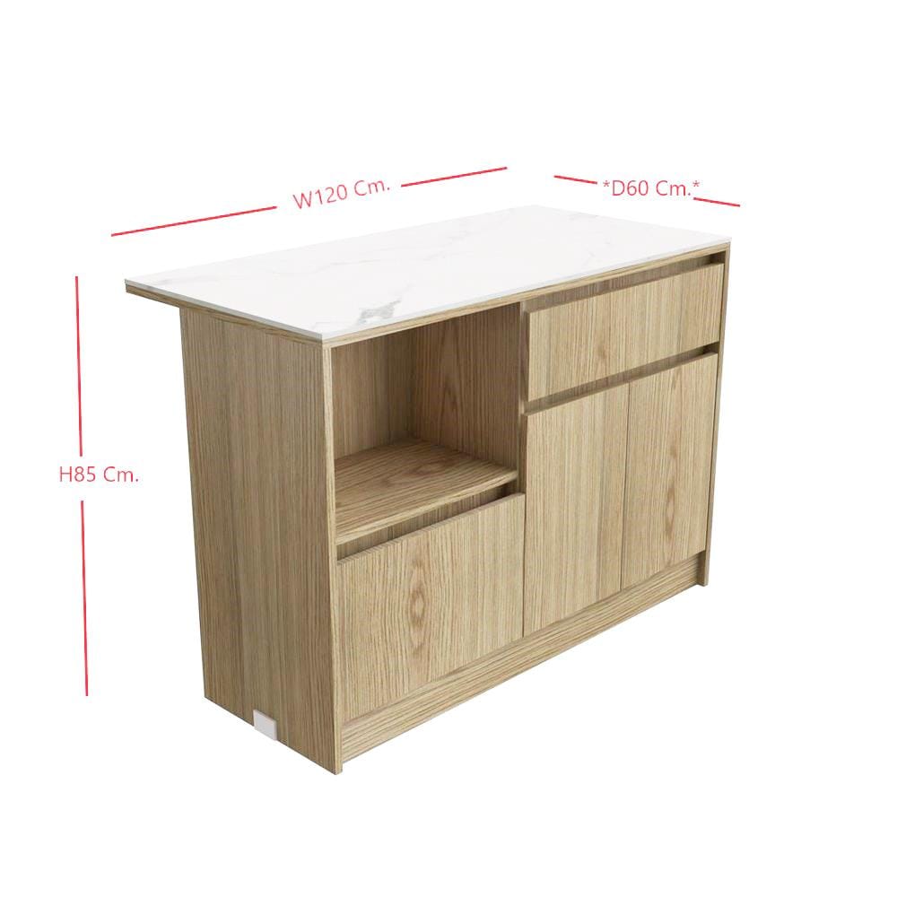 ตู้เตี้ย SB FURNITURE SO-BA 19220508 120 ซม. สีไม้อ่อน