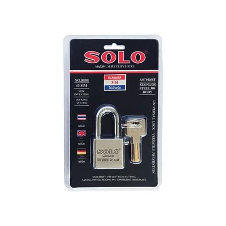 กุญแจลูกปืน SOLO 8808-40 40 มม. สีสเตนเลส_2