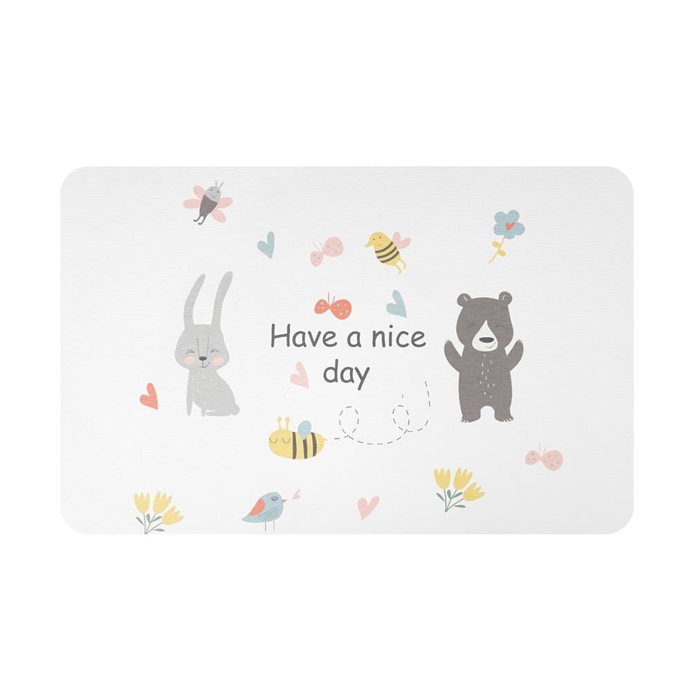 พรมหินเช็ดเท้า HOME LIVING STYLE FRIENDS 39X60 ซม. สีขาว_0