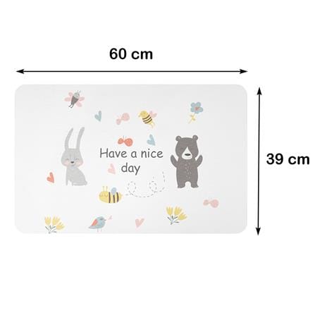 พรมหินเช็ดเท้า HOME LIVING STYLE FRIENDS 39X60 ซม. สีขาว_7