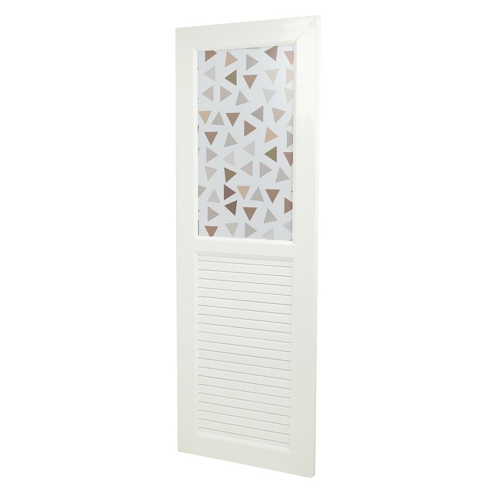 ประตูห้องน้ำ UPVC AZLE PYRAMID 70x200 ซม. สีขาว พร้อมวงกบ ไม่เจาะลูกบิด