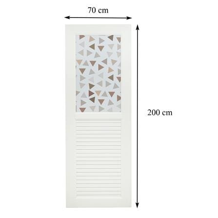 ประตูห้องน้ำ UPVC AZLE PYRAMID 70x200 ซม. สีขาว พร้อมวงกบ ไม่เจาะลูกบิด_8
