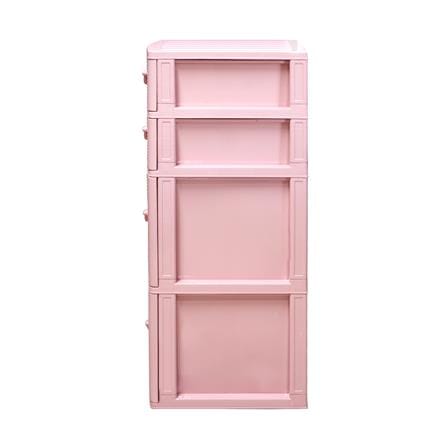 ตู้ลิ้นชักหวาย 4 ชั้น ME LIVING 42x49x110 ซม. สีชมพู_3