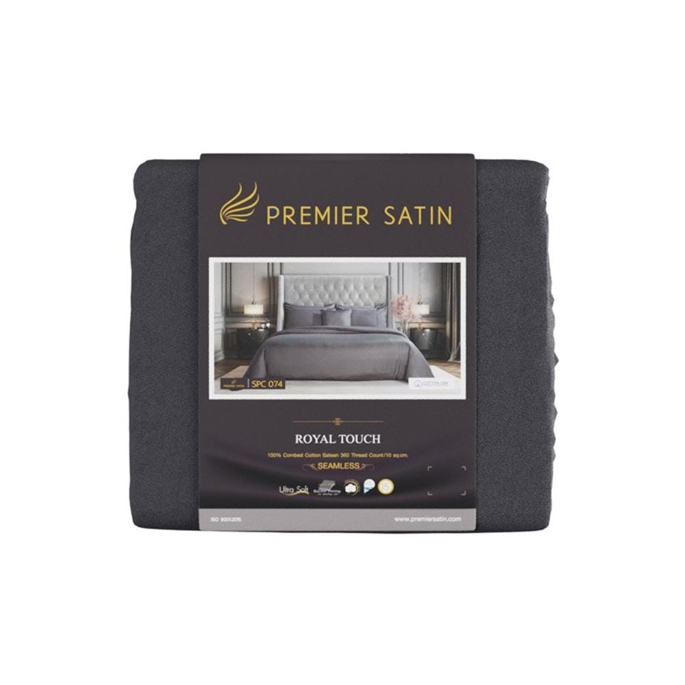ชุดผ้าปูที่นอน 6 ฟุต 3 ชิ้น PREMIER SATIN ROYAL TOUCH SOLID SPC074