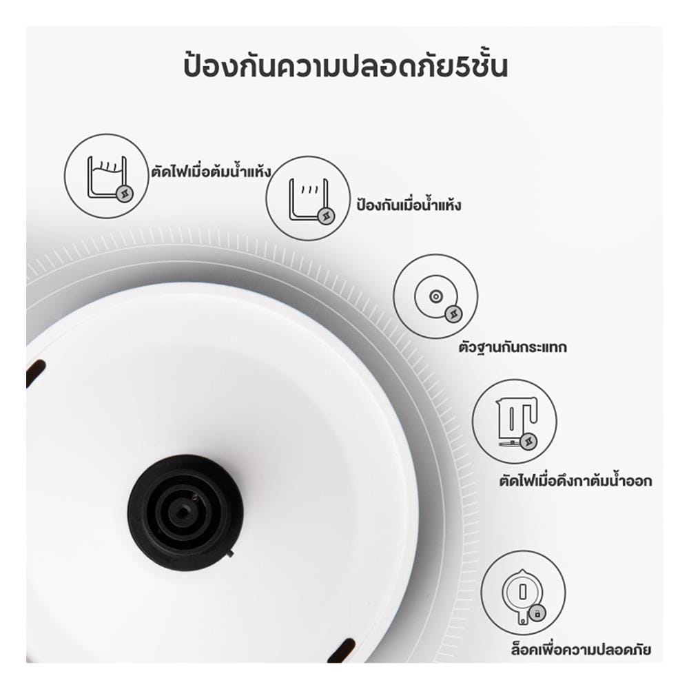กาต้มน้ำไฟฟ้า SIMPLUS DRSH002WH01 1.8 ลิตร สีขาว
