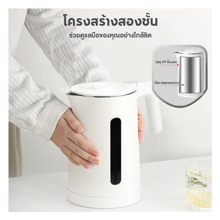 กาต้มน้ำไฟฟ้า SIMPLUS DRSH002WH01 1.8 ลิตร สีขาว_1