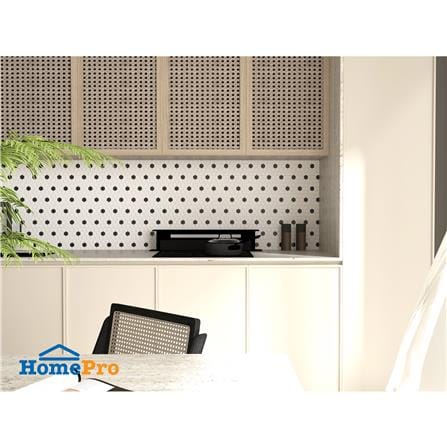 โมเสคพอร์ซเลน 26.5x31 ซม. TARA ไวท์ เฮค ดอท 1 ทูโทน_5