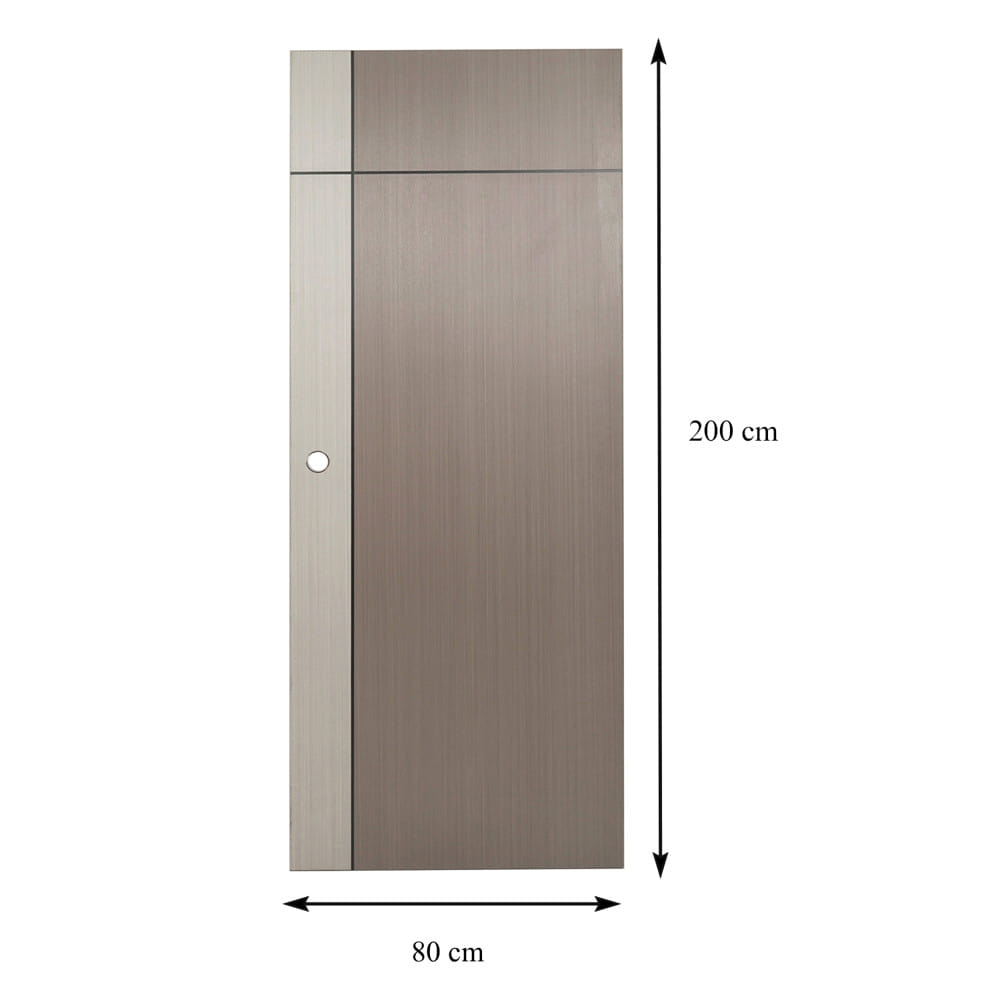 ประตูภายใน UPVC  เจาะลูกบิด  AZLE L0A-G2C 80x200 ซม. สี ASH/STONE GREY