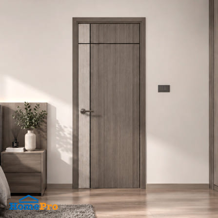 ประตูภายใน UPVC  เจาะลูกบิด  AZLE L0A-G2C 80x200 ซม. สี ASH/STONE GREY_3