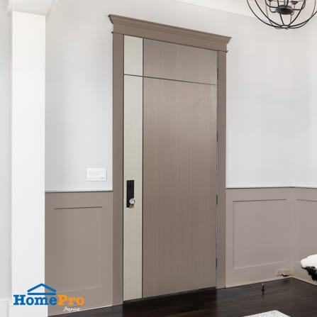 ประตูภายใน UPVC  เจาะลูกบิด  AZLE L0A-G2C 80x200 ซม. สี ASH/STONE GREY_4