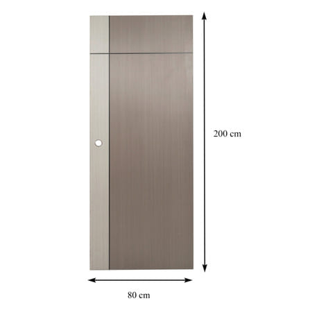 ประตูภายใน UPVC  เจาะลูกบิด  AZLE L0A-G2C 80x200 ซม. สี ASH/STONE GREY_6