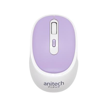 ชุดคีย์บอร์ดและเมาส์ไร้สาย ANITECH OPA812 สีม่วง_2