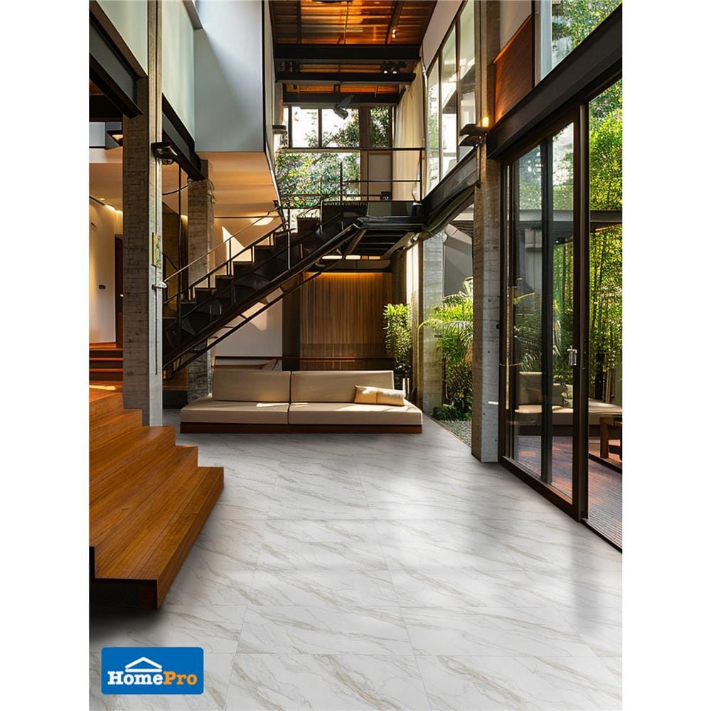 กระเบื้องพื้นพอร์ซเลน 60x120 ซม. TARA ไอน์สไตน์ ขาว A 2.16 ตร.ม.