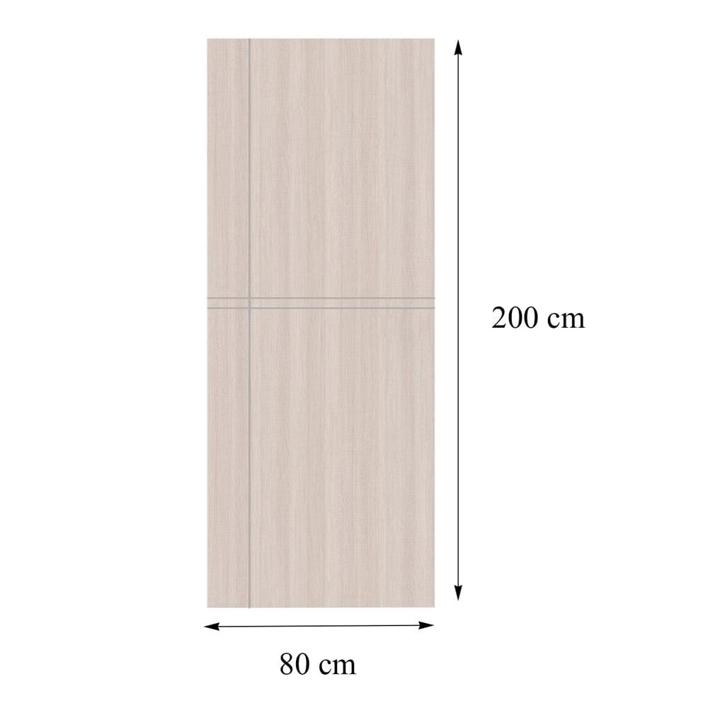 ประตูภายในเมลามีน AZLE L-03 80X200 ซม. สีเทา ไม่เจาะลูกบิด